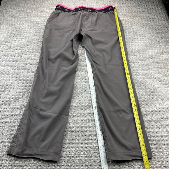 Koi Scrub Pants Women Size XL Regular Slim Fit Brown Stripes Casual Uniform - Picture 6 of 13